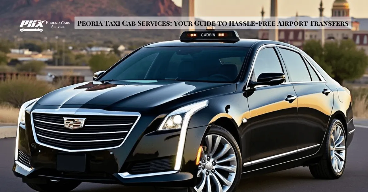 Peoria Taxi Cab ready for airport transfer