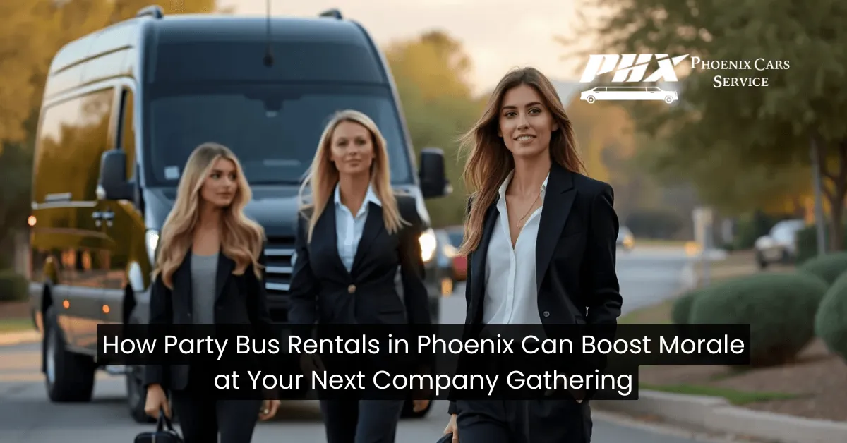 Party bus rentals Phoenix for corporate events.