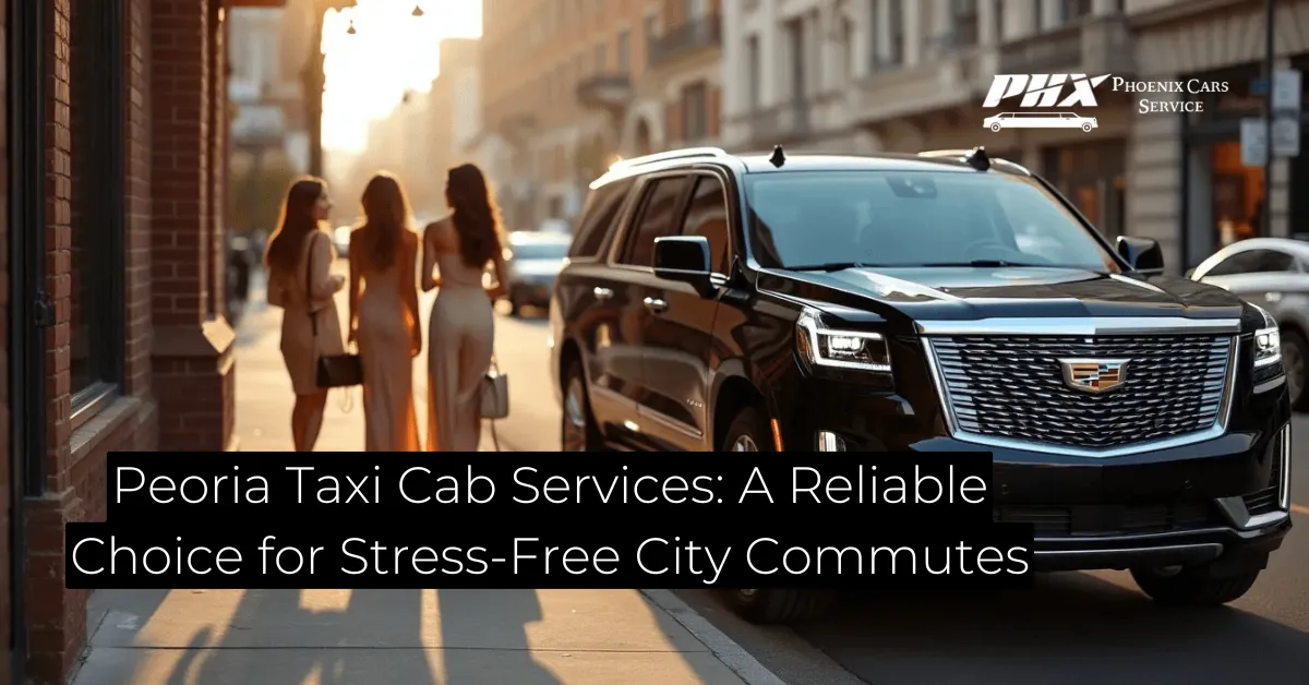 Peoria taxi cab service transporting passengers for city commutes.